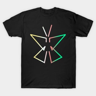 Retro minimalistic Butterfly - Spring Colors T-Shirt